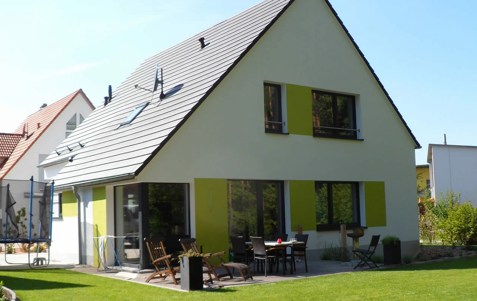 Einfamilienhaus mit Keller als Passivhaus