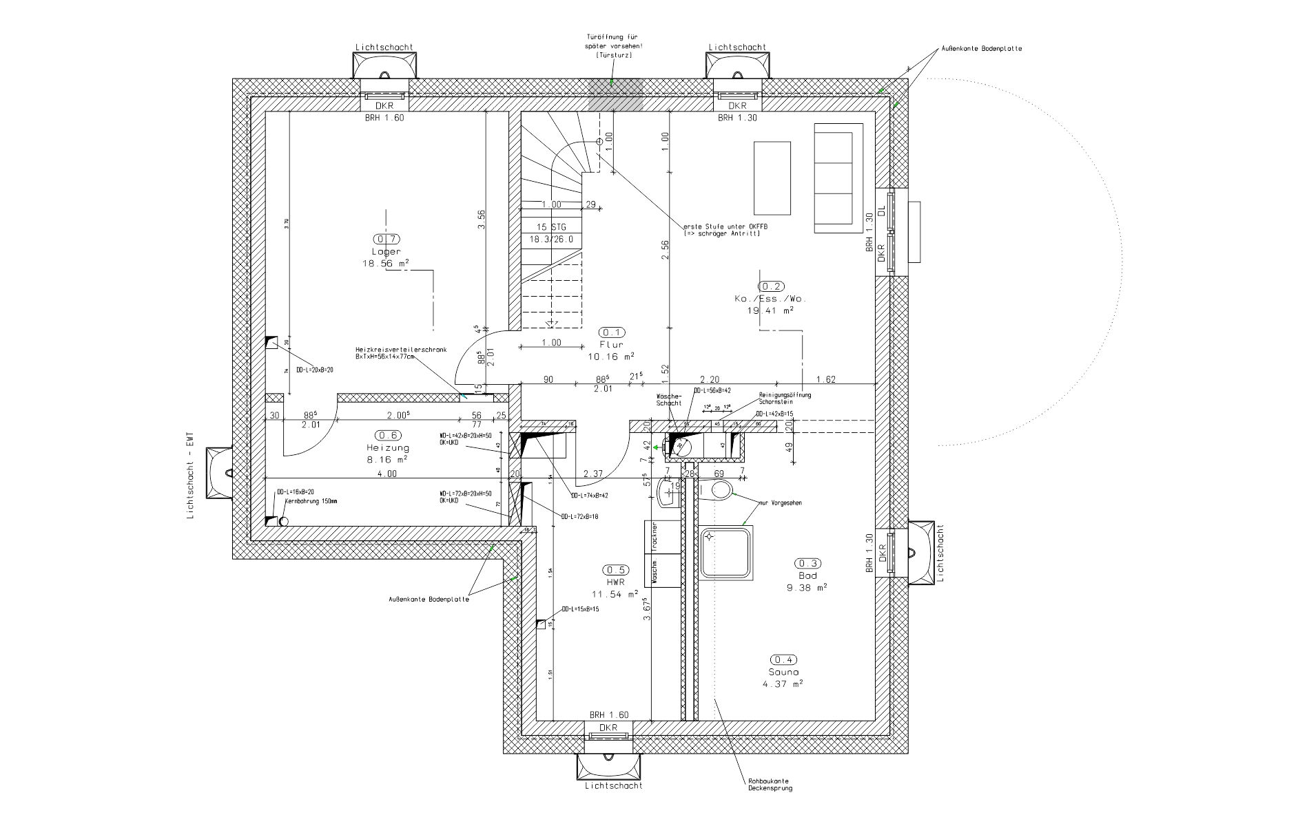 Einfamilienhaus mit Keller als Passivhaus